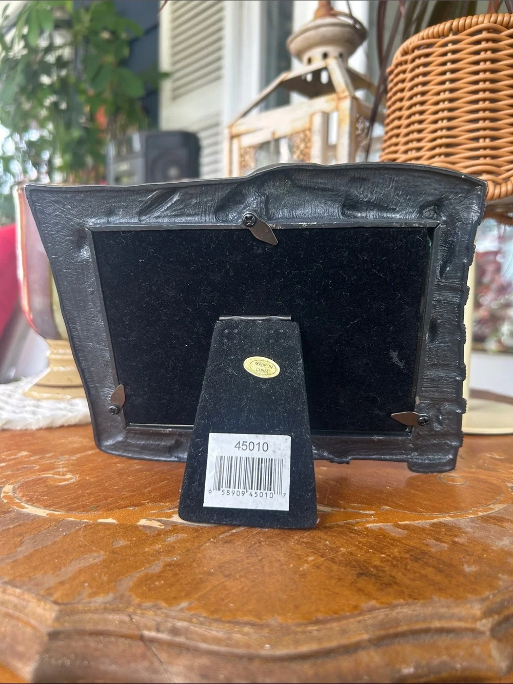 Vintage Pewter Music Themed Photo Frame